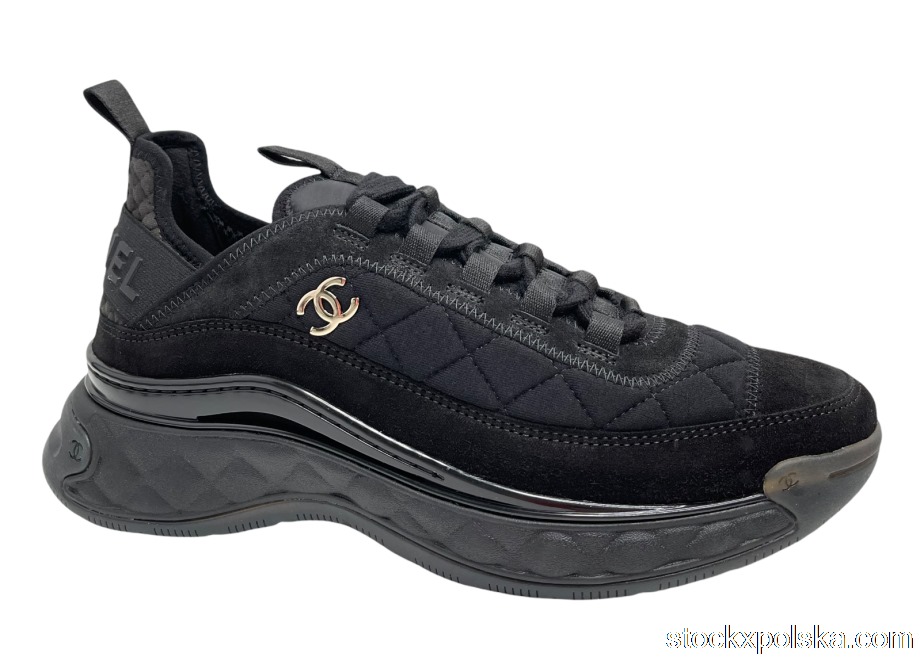 Chanel Low Top Trainer Black SuedeG38501 Y55619 K3542