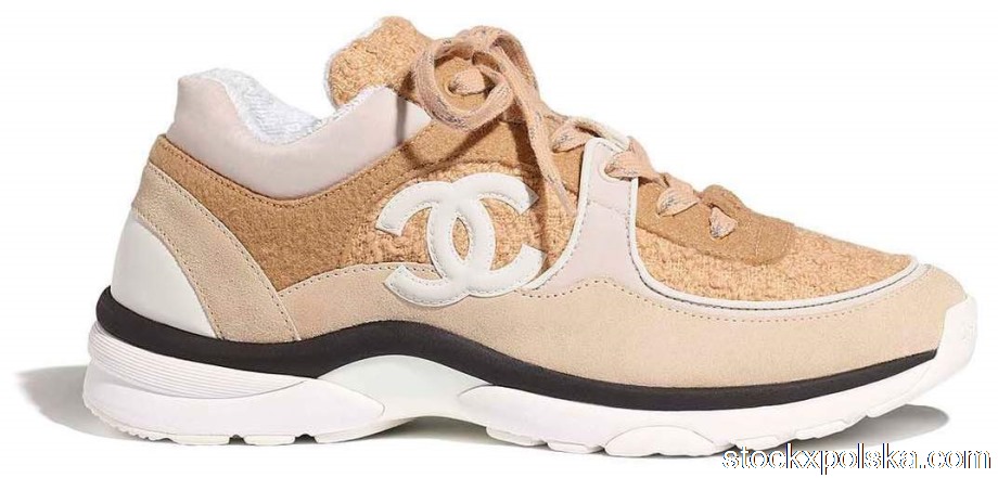 Chanel Low Top Trainer CC Beige Wool (W)