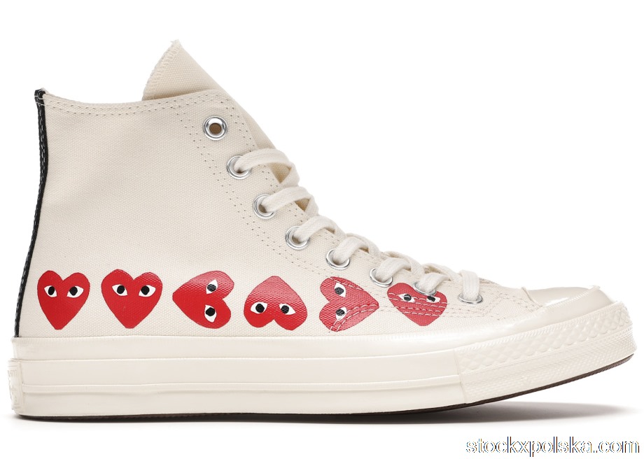 Converse Chuck Taylor All-Star 70 Hi Comme des Garcons Play Multi-Heart White162972C