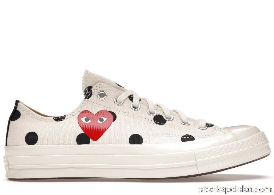 Converse Chuck Taylor All-Star 70 Ox Comme des Garcons PLAY Polka Dot White157249C