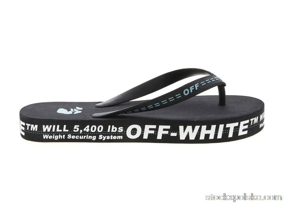 OFF-WHITE Logo Flip Flop Black WhiteOMIC002R21MAT0011001
