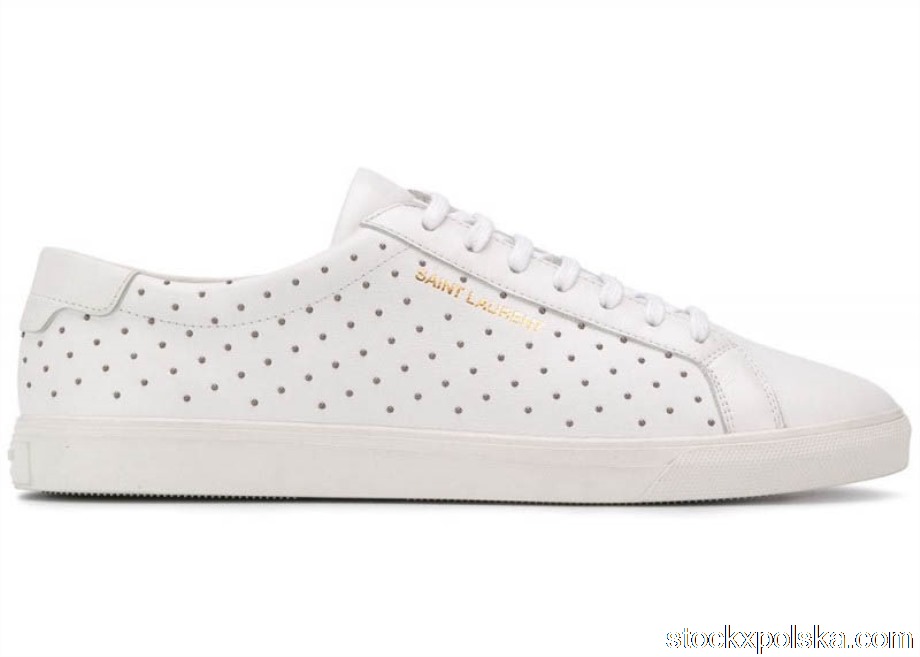 Saint Laurent Andy Signature White Stud5848260ZS5Y9030