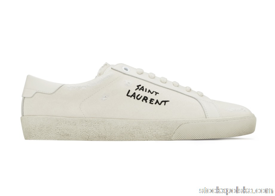 Saint Laurent Court Classic SL/06 Low Distressed Cream (W)610648GUP109113